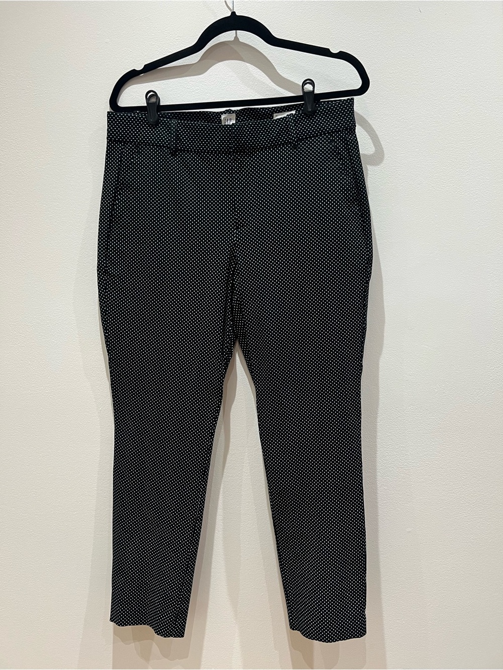 GAP Black Micro-Dot Ankle Pants